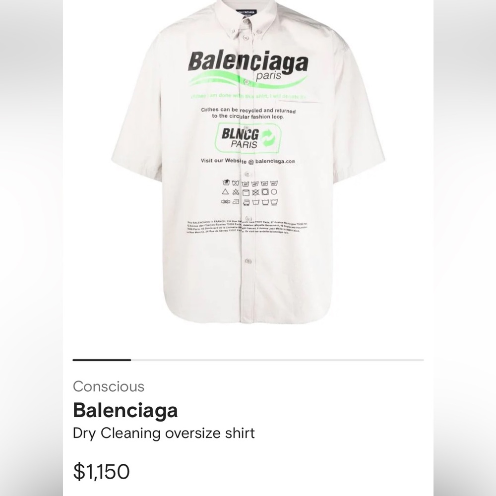 Authentic. Balenciaga men shirt. Oversized.